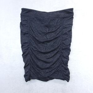 Athleta Womens Gray Size Medium Odyssey Twisted Ruched Mini Skirt Stretchy
